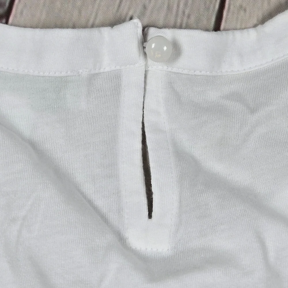 J. Crew Broken-in jersey puff-sleeve eyelet‎ top XXS